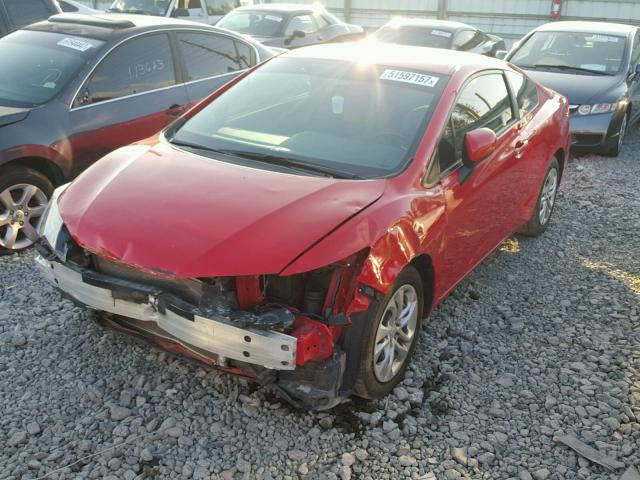 2HGFG3B58FH531789 - 2015 HONDA CIVIC LX RED photo 2