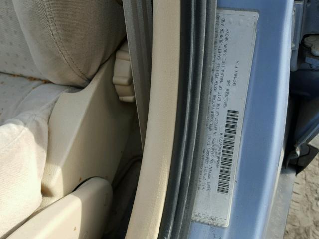 WVWMA63B1WE072318 - 1998 VOLKSWAGEN PASSAT GLS BLUE photo 10