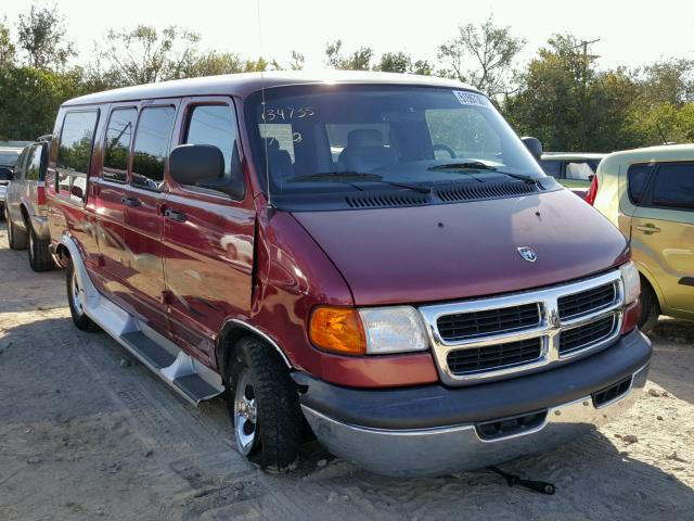 2B6HB11Y3YK140128 - 2000 DODGE RAM VAN B1 BURGUNDY photo 1