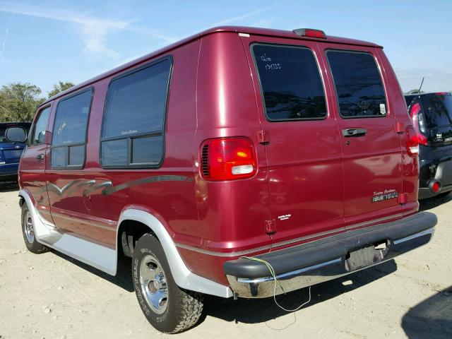 2B6HB11Y3YK140128 - 2000 DODGE RAM VAN B1 BURGUNDY photo 3