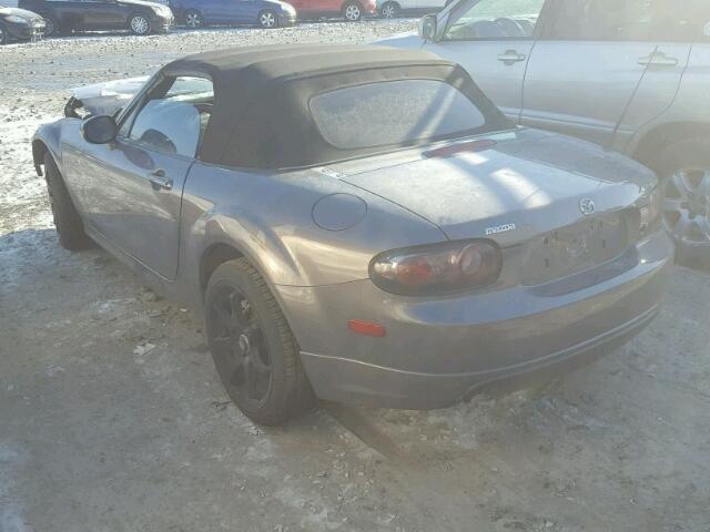 JM1NC25F180153486 - 2008 MAZDA MX-5 MIATA GRAY photo 3