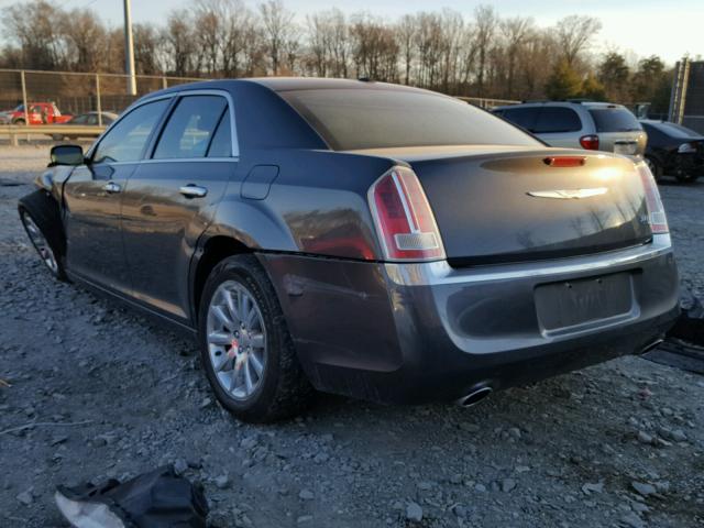 2C3CCAET0DH600472 - 2013 CHRYSLER 300C GRAY photo 3