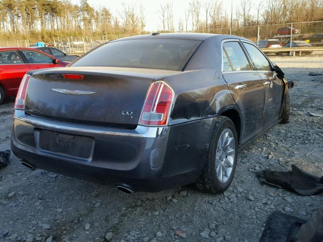 2C3CCAET0DH600472 - 2013 CHRYSLER 300C GRAY photo 4