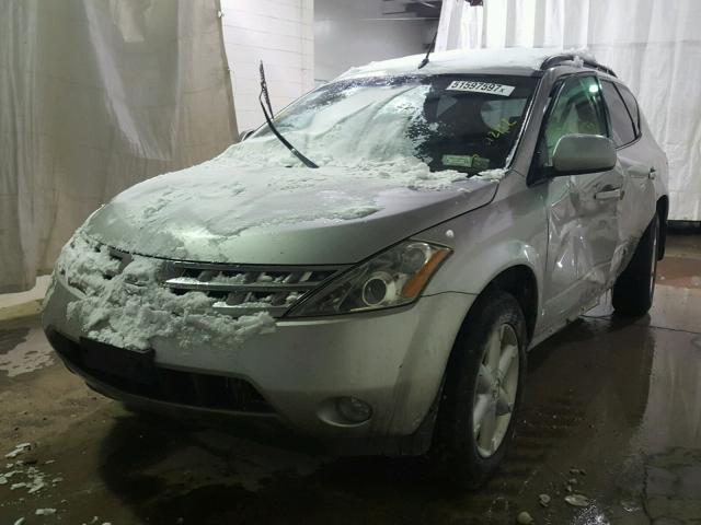 JN8AZ08W94W328219 - 2004 NISSAN MURANO SL SILVER photo 2