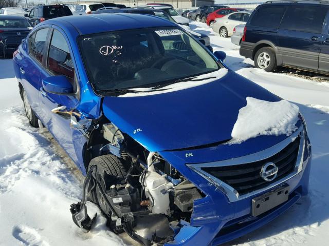 3N1CN7AP6FL882406 - 2015 NISSAN VERSA BLUE photo 1