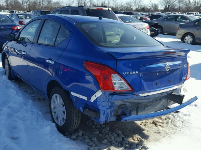 3N1CN7AP6FL882406 - 2015 NISSAN VERSA BLUE photo 3