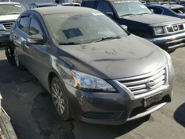 3N1AB7AP5EL674564 - 2014 NISSAN SENTRA S GRAY photo 1