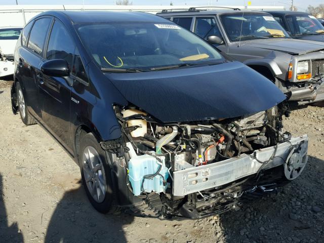 JTDZN3EUXC3072705 - 2012 TOYOTA PRIUS V BLACK photo 1