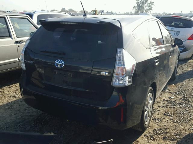 JTDZN3EUXC3072705 - 2012 TOYOTA PRIUS V BLACK photo 4