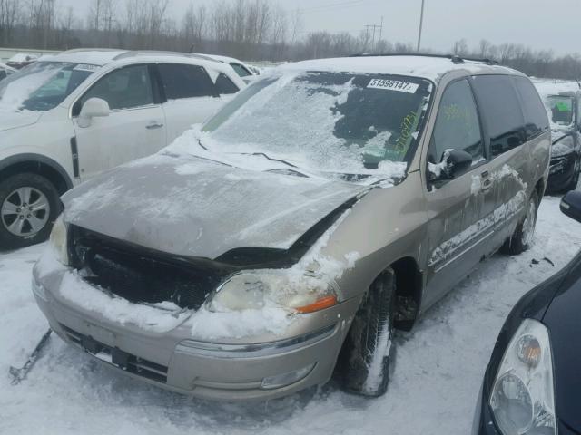 2FMZA52492BA11576 - 2002 FORD WINDSTAR S GOLD photo 2