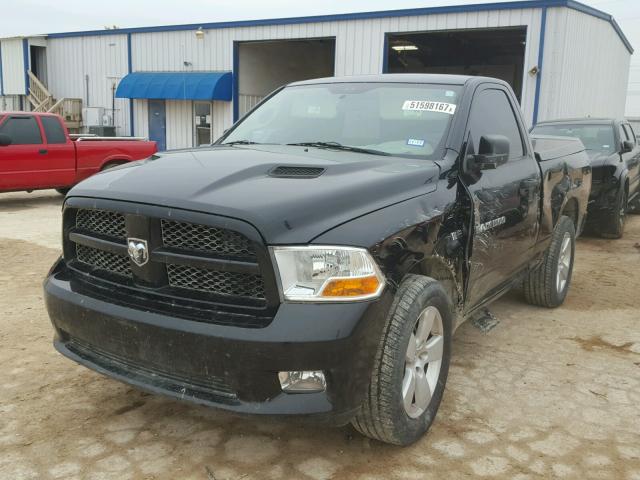 3C6JD6AT1CG257373 - 2012 DODGE RAM 1500 S BLACK photo 2