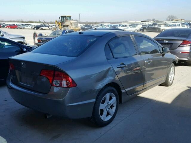 2HGFA16817H303726 - 2007 HONDA CIVIC EX ნაცრისფერი ფოტო 4