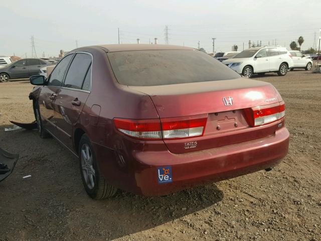 1HGCM66523A029880 - 2003 HONDA ACCORD EX RED photo 3