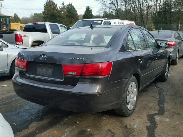 5NPET46C79H491432 - 2009 HYUNDAI SONATA GLS CHARCOAL photo 4