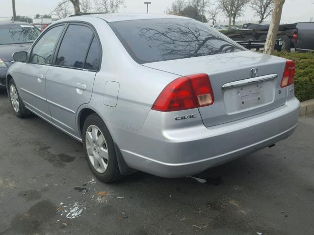 2HGES26701H551589 - 2001 HONDA CIVIC EX SILVER photo 3