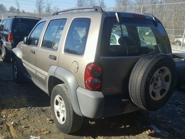 1J4GL48K35W570530 - 2005 JEEP LIBERTY SP GREEN photo 3