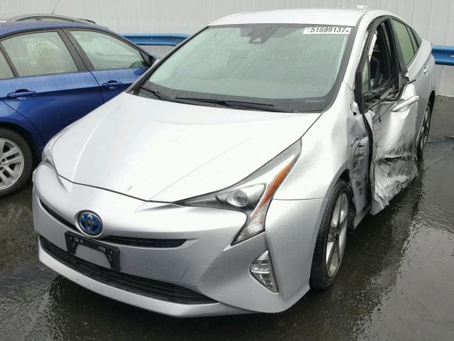 JTDKARFU9G3013777 - 2016 TOYOTA PRIUS SILVER photo 2