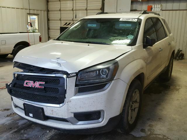 1GKKRPKD8EJ189459 - 2014 GMC ACADIA SLE WHITE photo 2