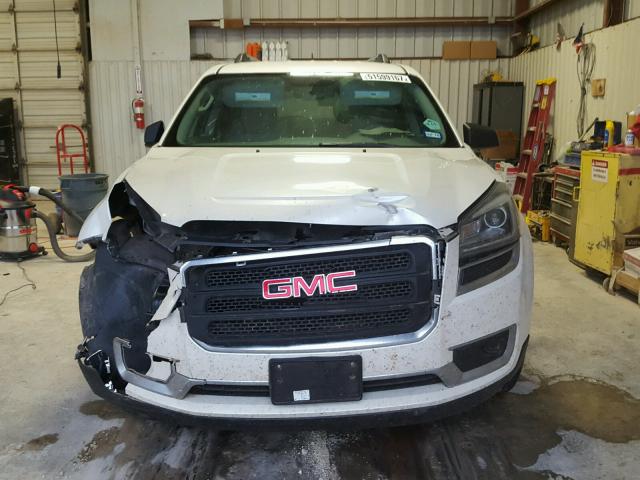 1GKKRPKD8EJ189459 - 2014 GMC ACADIA SLE WHITE photo 9