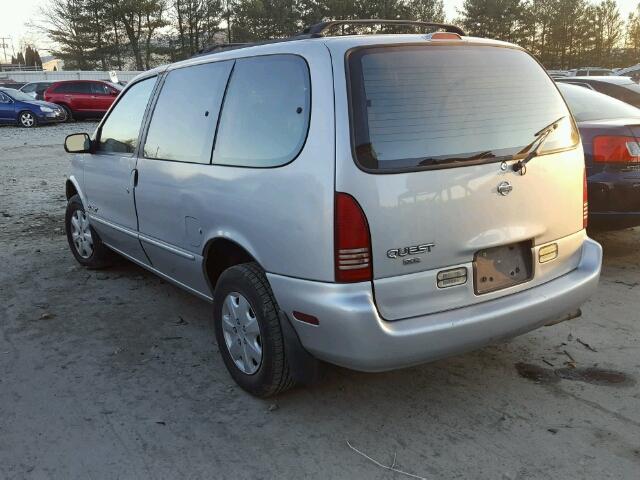 4N2DN1113VD854901 - 1997 NISSAN QUEST XE SILVER photo 3