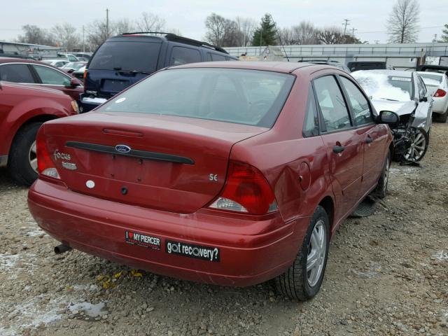 1FAFP34P82W331736 - 2002 FORD FOCUS SE BURGUNDY photo 4