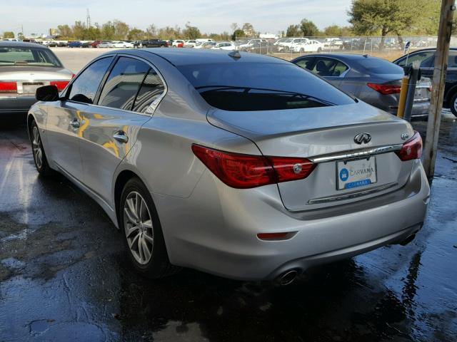 JN1BV7AP5FM334382 - 2015 INFINITI Q50 BASE SILVER photo 3