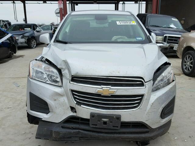 3GNCJKSB5FL245920 - 2015 CHEVROLET TRAX LS SILVER photo 9