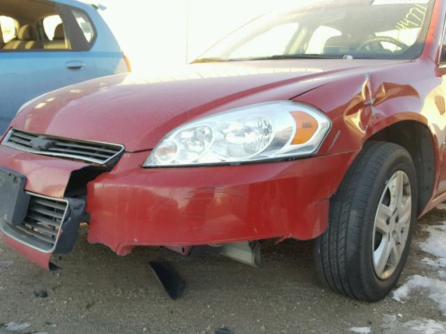 2G1WB58KX89249312 - 2008 CHEVROLET IMPALA LS RED photo 9
