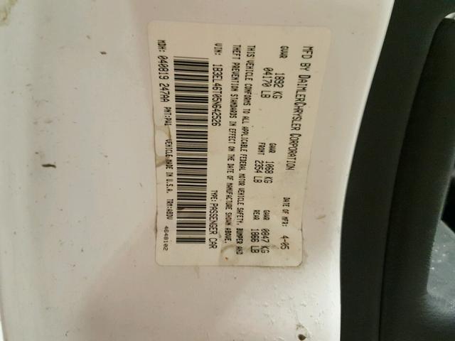 1B3EL46T05N642526 - 2005 DODGE STRATUS SX WHITE photo 10