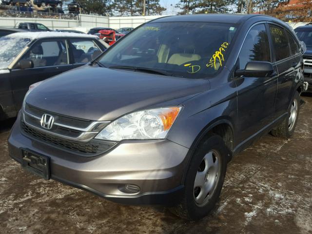 5J6RE4H31AL002817 - 2010 HONDA CR-V LX GRAY photo 2