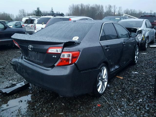 4T1BK1FKXCU015180 - 2012 TOYOTA CAMRY SE GRAY photo 4