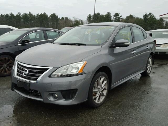 3N1AB7APXFY326814 - 2015 NISSAN SENTRA S GRAY photo 2