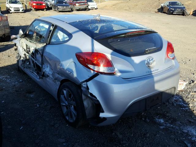 KMHTC6AD3GU274414 - 2016 HYUNDAI VELOSTER B SILVER photo 3