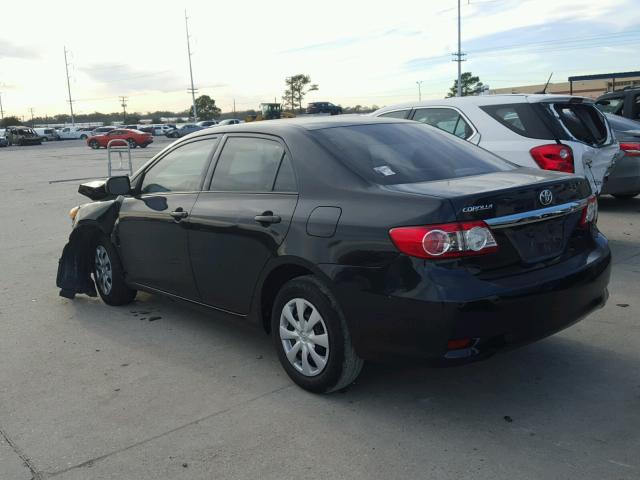 5YFBU4EE4DP107461 - 2013 TOYOTA COROLLA BA BLACK photo 3