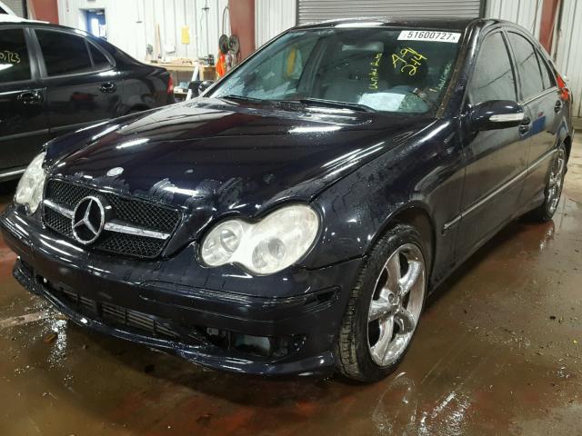 WDBRF40J05F681205 - 2005 MERCEDES-BENZ C 230K SPO BLUE photo 2