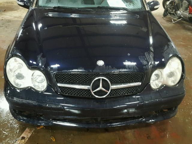 WDBRF40J05F681205 - 2005 MERCEDES-BENZ C 230K SPO BLUE photo 7