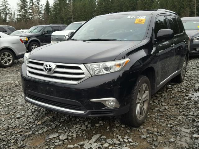 5TDDK3EH5BS073943 - 2011 TOYOTA HIGHLANDER BLACK photo 2