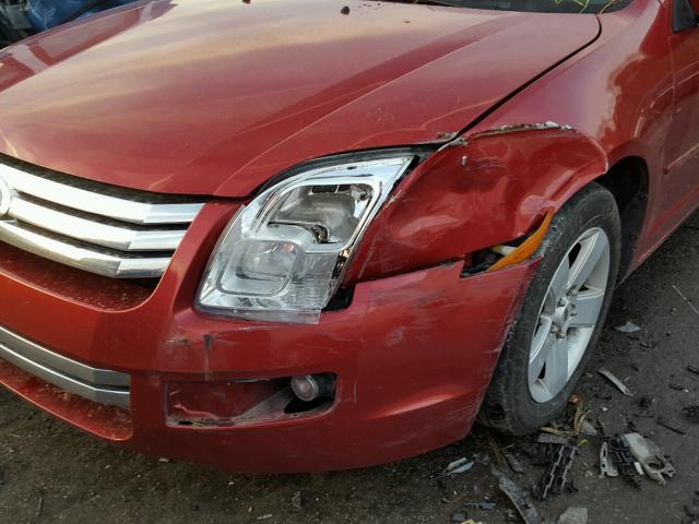 3FAHP07197R227765 - 2007 FORD FUSION SE RED photo 9