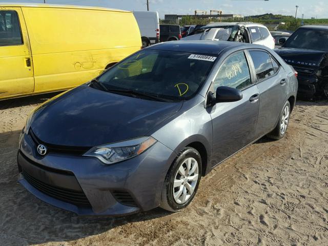 2T1BURHE2EC098060 - 2014 TOYOTA COROLLA L GRAY photo 2