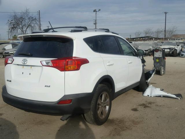 JTMWFREV8FD070090 - 2015 TOYOTA RAV4 XLE WHITE photo 4