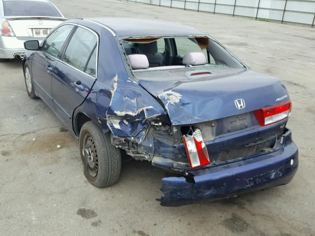 1HGCM56414A167459 - 2004 HONDA ACCORD LX BLUE photo 3