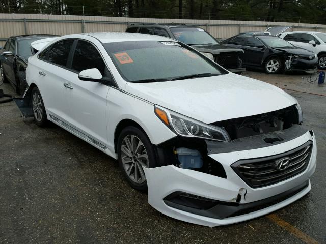 5NPE34AF5FH053604 - 2015 HYUNDAI SONATA SPO WHITE photo 1