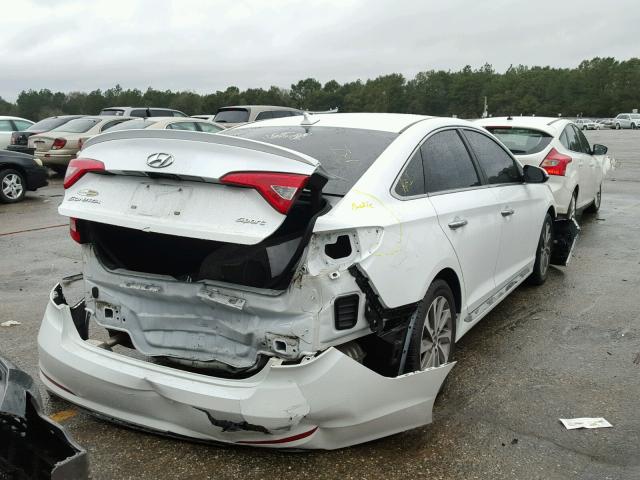 5NPE34AF5FH053604 - 2015 HYUNDAI SONATA SPO WHITE photo 4