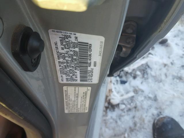 4T1BE32KX3U159997 - 2003 TOYOTA CAMRY LE SILVER photo 10