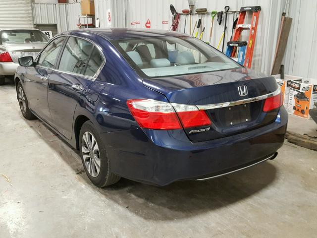 1HGCR2F37FA039690 - 2015 HONDA ACCORD LX BLUE photo 3