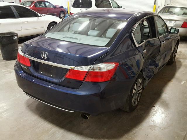 1HGCR2F37FA039690 - 2015 HONDA ACCORD LX BLUE photo 4