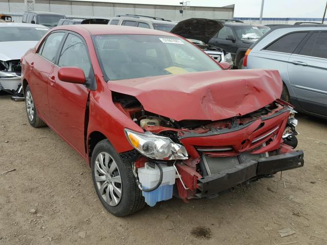 2T1BU4EE4DC121263 - 2013 TOYOTA COROLLA BA RED photo 1