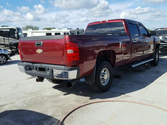 1GCHC23668F175710 - 2008 CHEVROLET SILVERADO MAROON photo 4