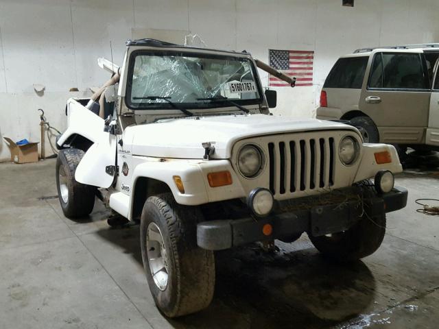 1J4FA59S0YP739231 - 2000 JEEP WRANGLER / WHITE photo 1