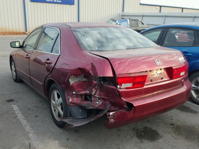 1HGCM56755A019911 - 2005 HONDA ACCORD EX BURGUNDY photo 3